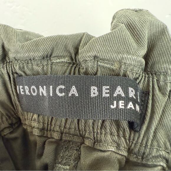 Veronica Beard Tedi Tapered High Rise Army Green Paper Bag Pants Twill 6 / 28 - Picture 9 of 12